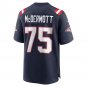 Men's Conor McDermott Navy New England Patriots Home Game Player Jersey