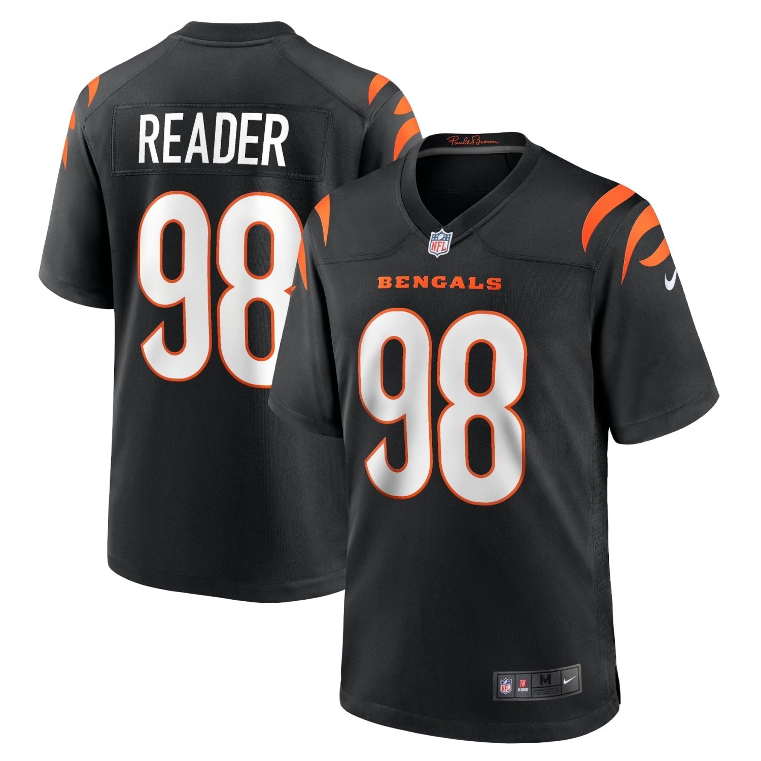Men's D.J. Reader Black Cincinnati Bengals Game Jersey