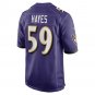 Men's Daelin Hayes Purple Baltimore Ravens Game Jersey