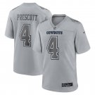 Men's Dak Prescott Gray Dallas Cowboys Atmosphere Fashion Game Jersey