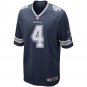 Men's Dak Prescott Navy Dallas Cowboys Game Team Jersey