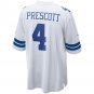 Men's Dak Prescott White Dallas Cowboys Game Team Jersey