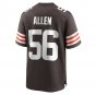 Men's Dakota Allen Brown Cleveland Browns Game Player Jersey