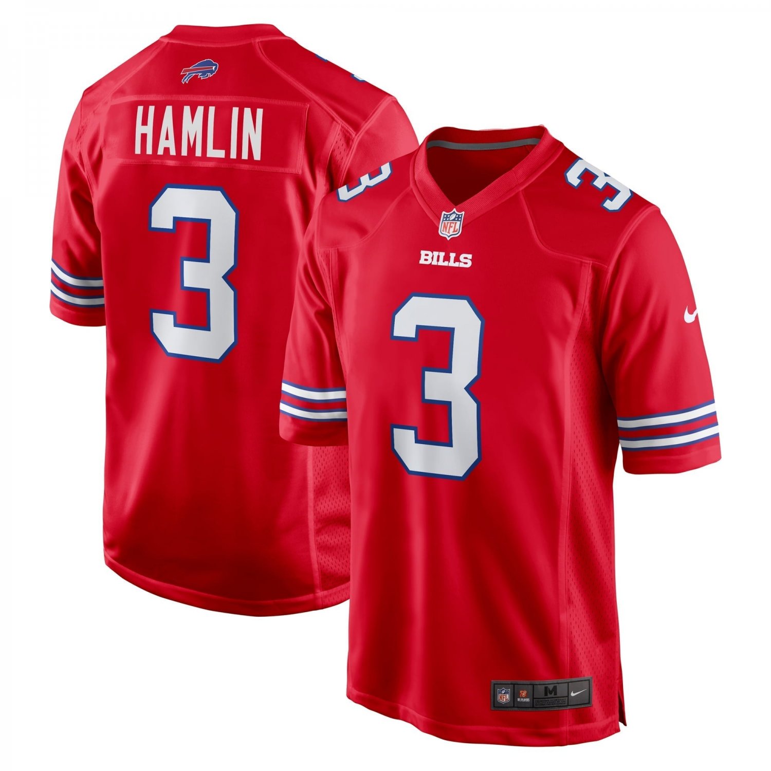 Men's Damar Hamlin Red Buffalo Bills Alternate Game Jersey