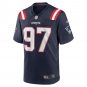 Men's DaMarcus Mitchell Navy New England Patriots Game Player Jersey