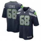 Men's Damien Lewis College Navy Seattle Seahawks Game Jersey