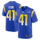 Men's Dan Isom Royal Los Angeles Rams Game Player Jersey