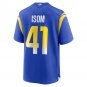 Men's Dan Isom Royal Los Angeles Rams Game Player Jersey