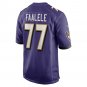 Men's Daniel Faalele Purple Baltimore Ravens Player Game Jersey