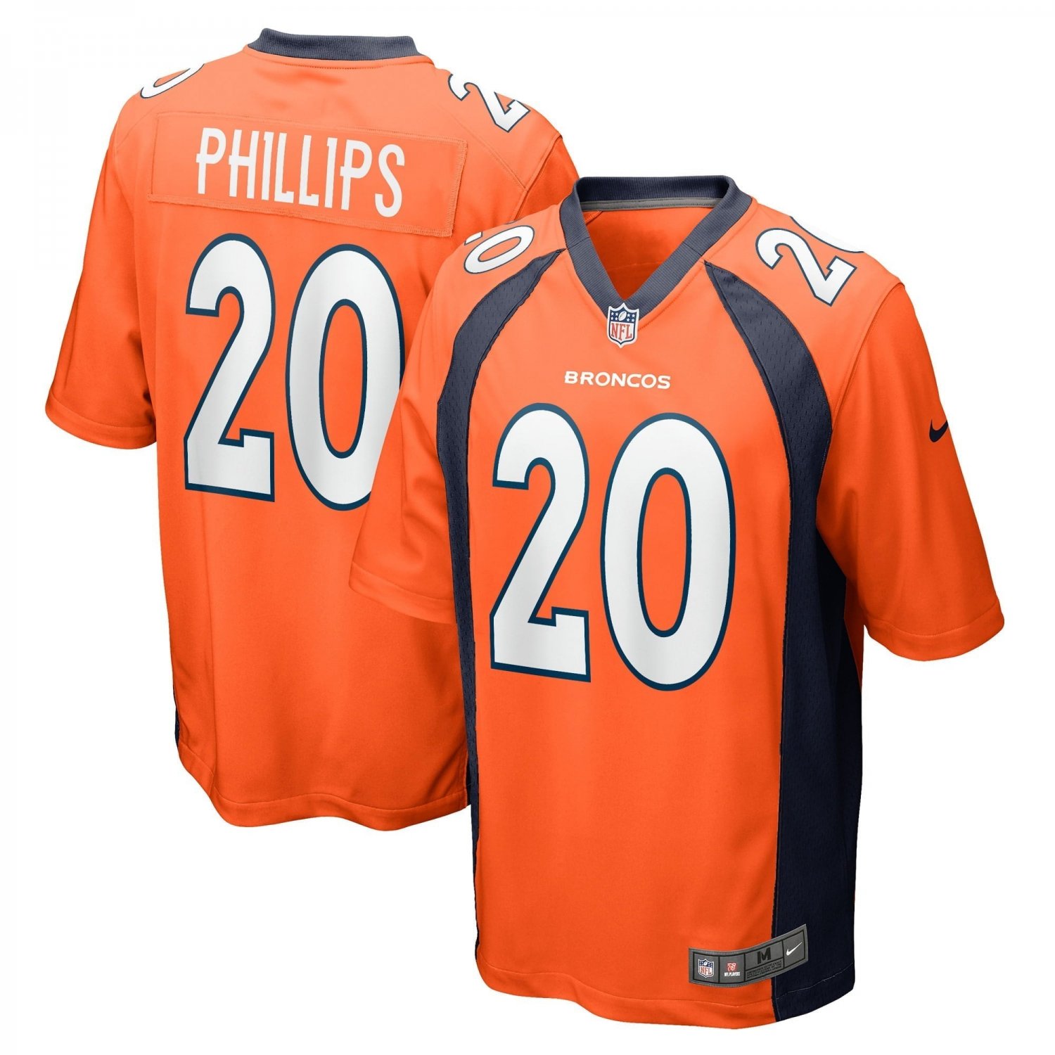 Men's Darius Phillips Orange Denver Broncos Game Player Jersey