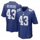 Men's Darrian Beavers Royal New York Giants Game Player Jersey