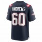 Men's David Andrews Navy New England Patriots Game Jersey