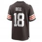 Men's David Bell Brown Cleveland Browns Game Jersey