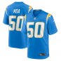 Men's David Moa Powder Blue Los Angeles Chargers Home Game Player Jersey
