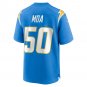 Men's David Moa Powder Blue Los Angeles Chargers Home Game Player Jersey