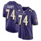 Men's David Sharpe Purple Baltimore Ravens Game Player Jersey