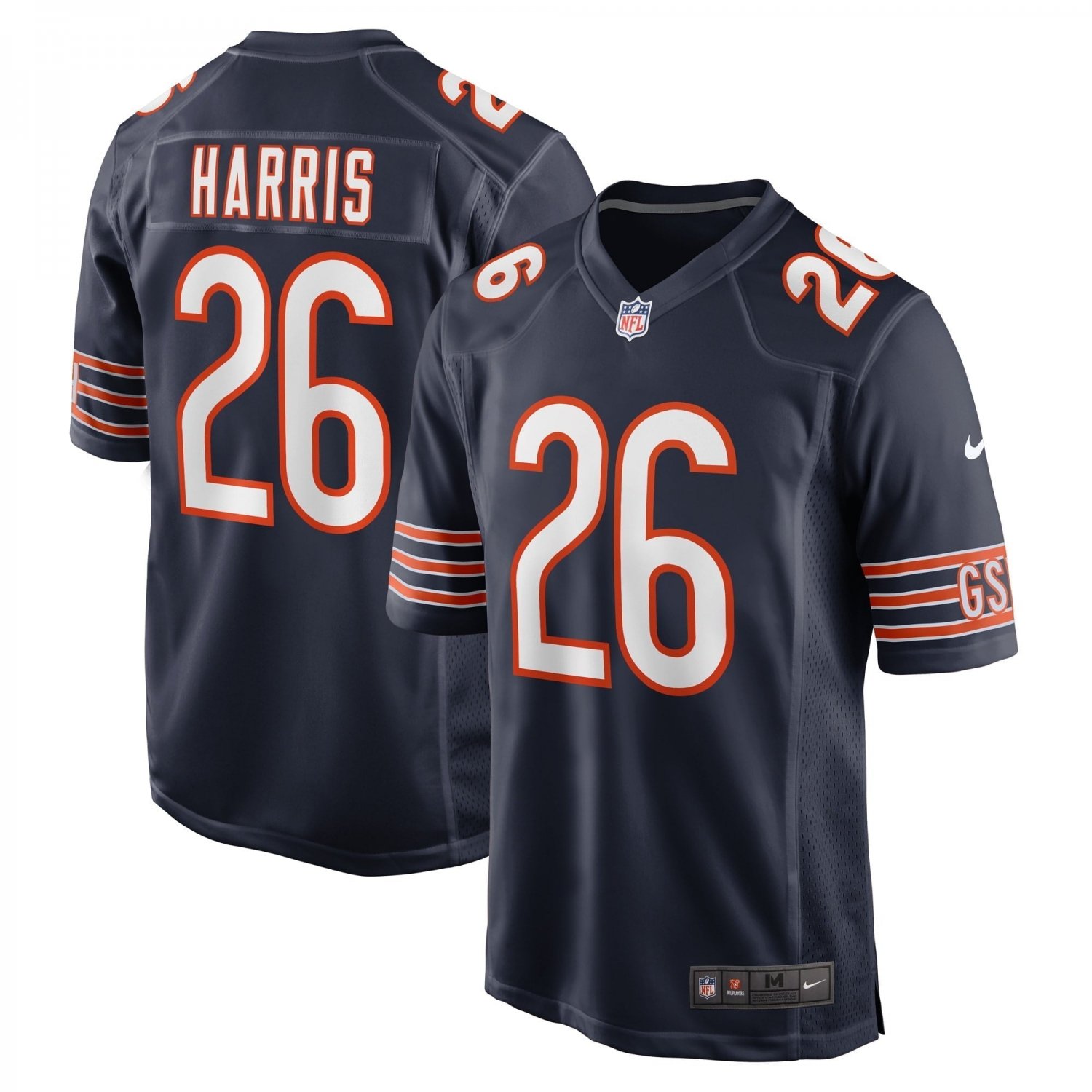 Men's Davontae Harris Navy Chicago Bears Game Player Jersey