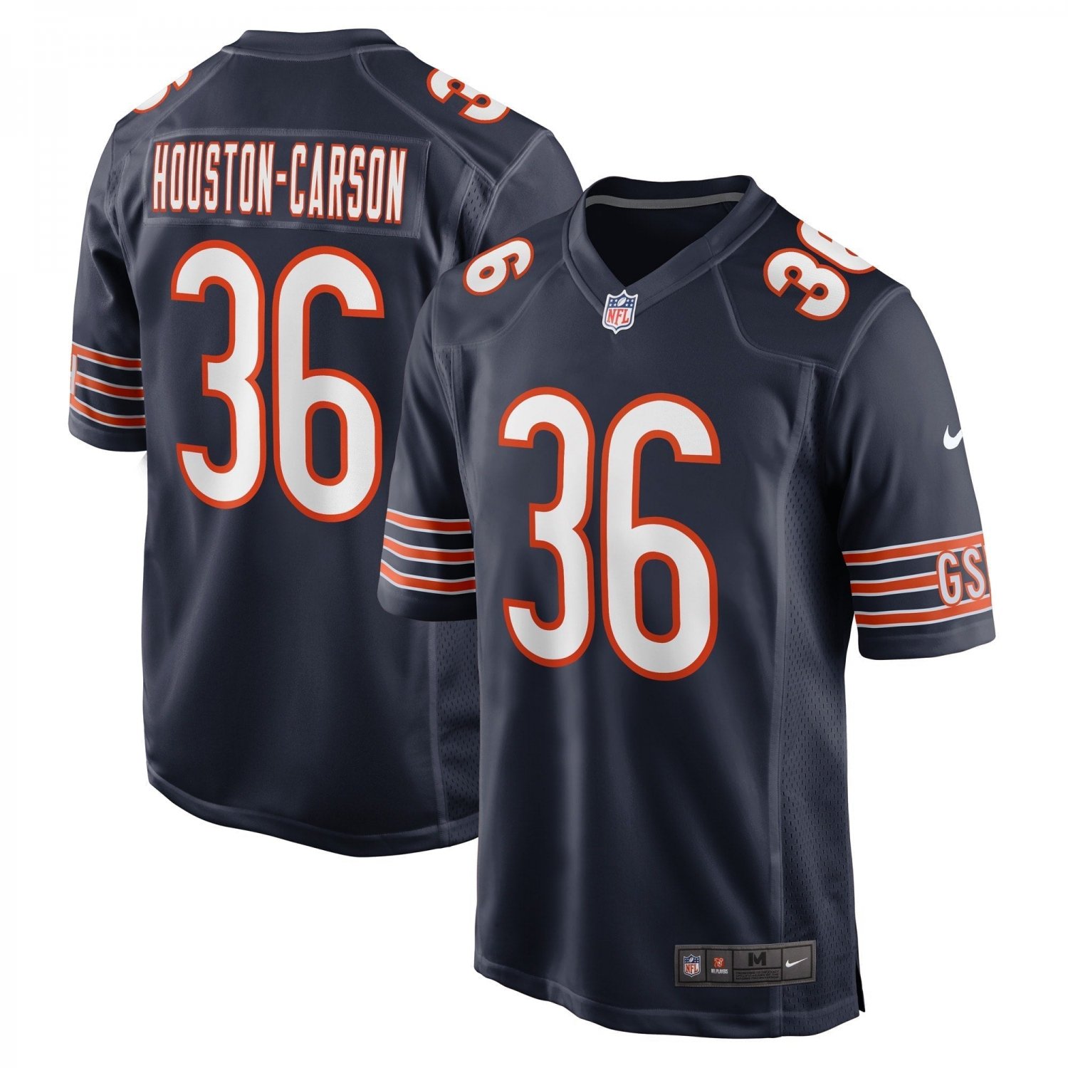 Men's DeAndre Houston-Carson Navy Chicago Bears Game Player Jersey