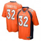 Men's Delarrin Turner-Yell Orange Denver Broncos Game Player Jersey