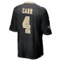 Men's Derek Carr Black New Orleans Saints Game Jersey