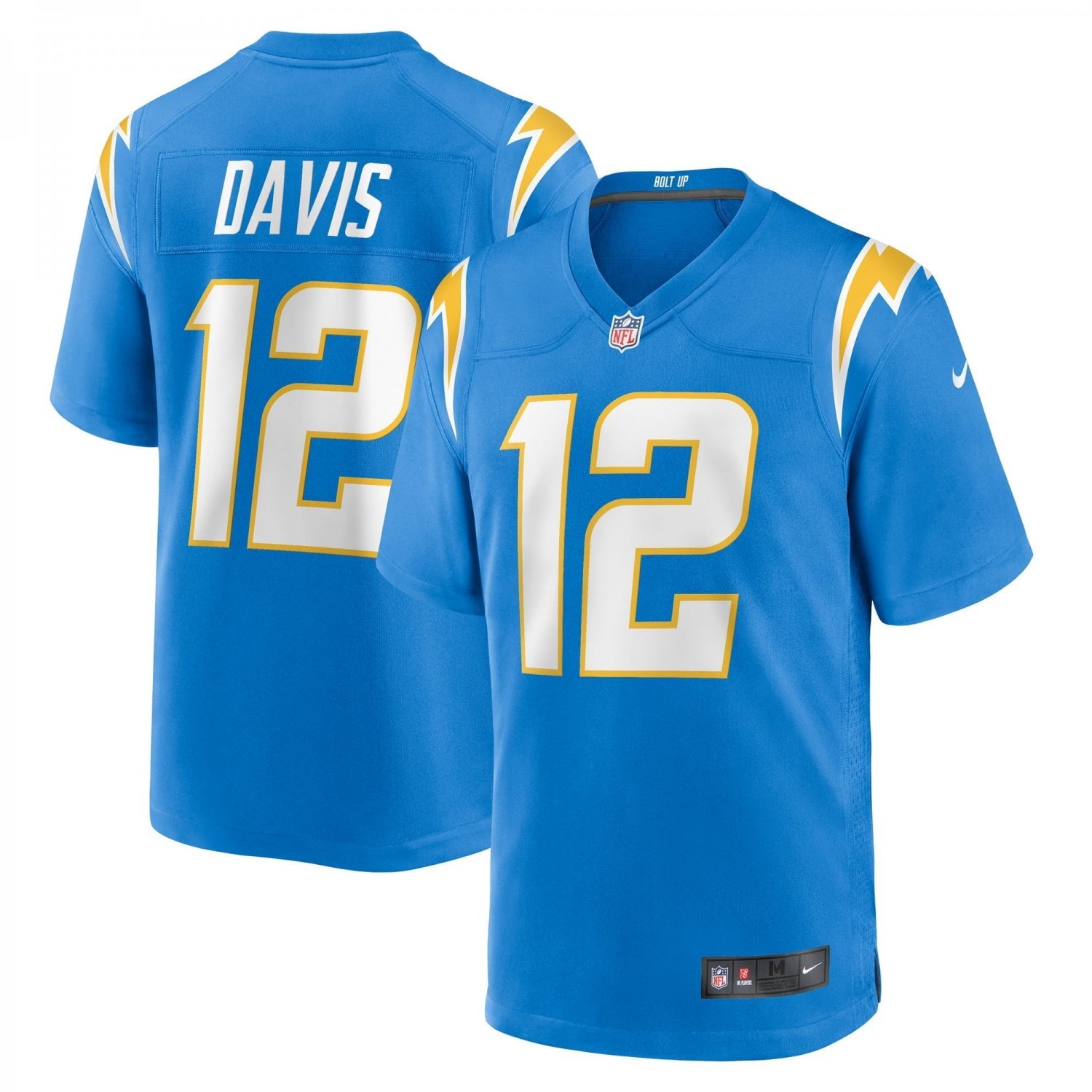 Men's Derius Davis Powder Blue Los Angeles Chargers Team Game Jersey
