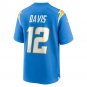 Men's Derius Davis Powder Blue Los Angeles Chargers Team Game Jersey