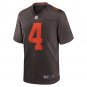 Men's Deshaun Watson Brown Cleveland Browns Alternate Game Jersey