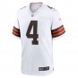 Men's Deshaun Watson White Cleveland Browns Game Jersey