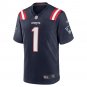 Men's DeVante Parker Navy New England Patriots Game Jersey
