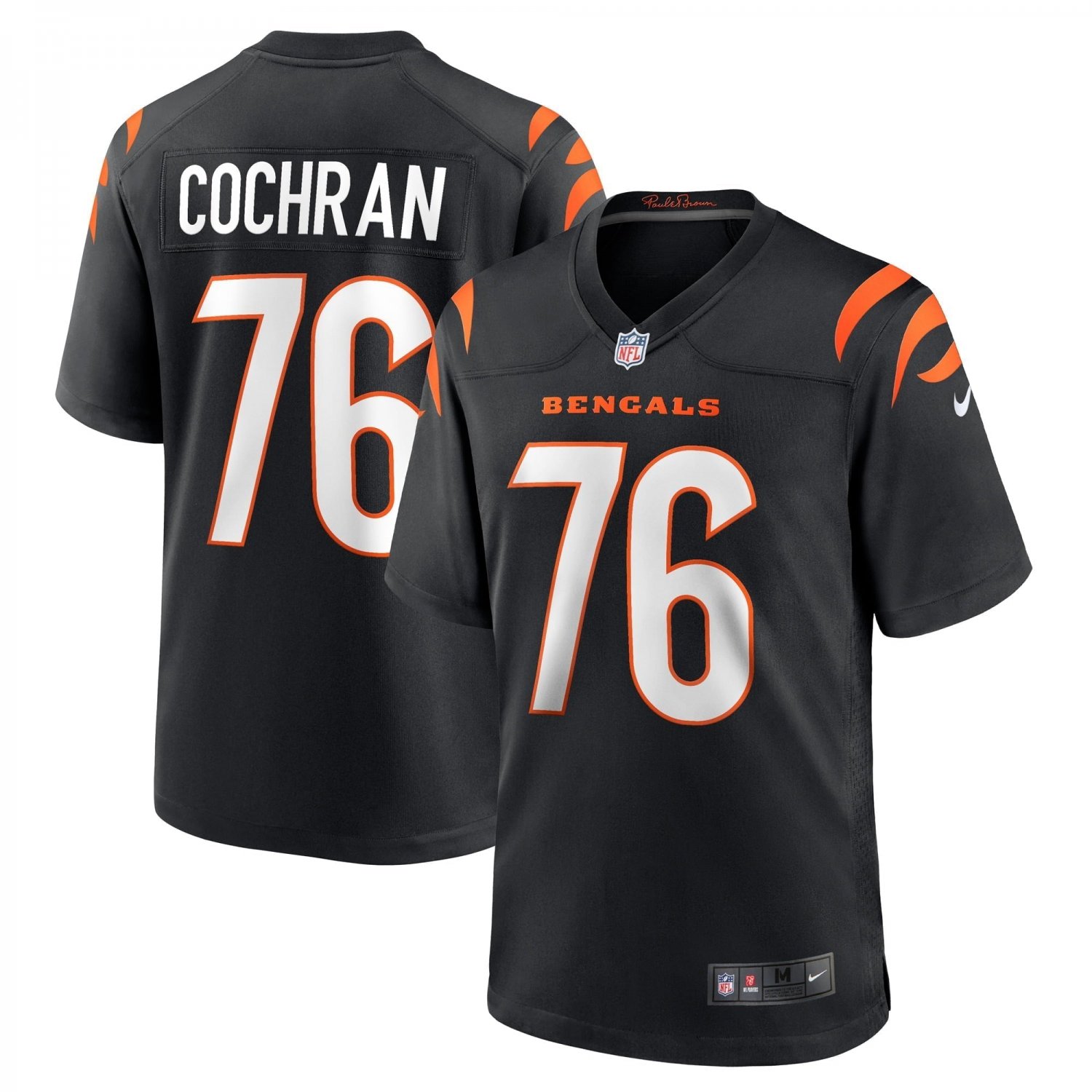 Men's Devin Cochran Black Cincinnati Bengals Game Player Jersey
