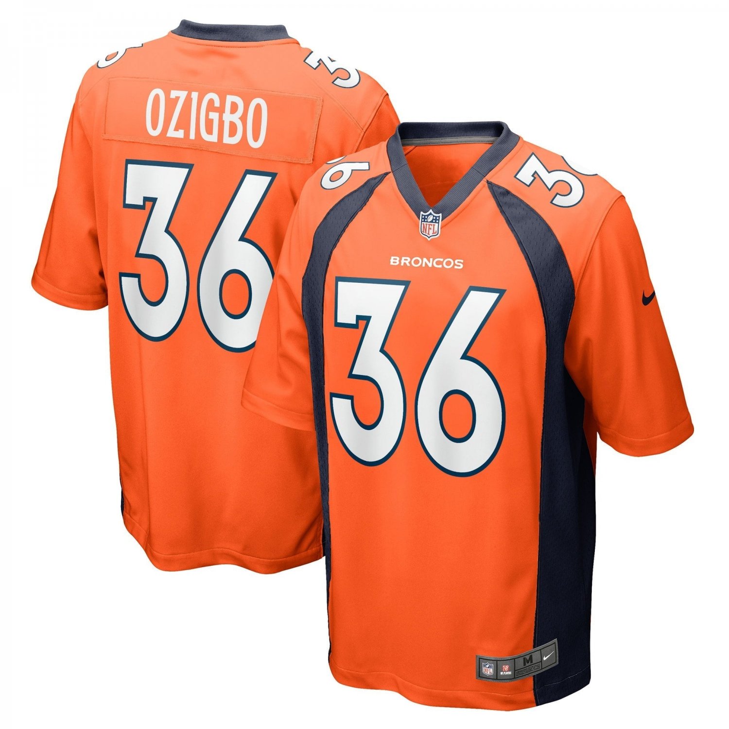 Men's Devine Ozigbo Orange Denver Broncos Game Player Jersey