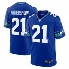 Men's Devon Witherspoon Royal Seattle Seahawks Throwback Player Game Jersey