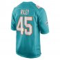 Men's Duke Riley Aqua Miami Dolphins Game Jersey