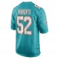 Men's Elandon Roberts Aqua Miami Dolphins Game Player Jersey