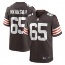 Men's Elijah Nkansah Brown Cleveland Browns Game Player Jersey