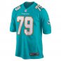Men's Eric Fisher Aqua Miami Dolphins Home Game Player Jersey