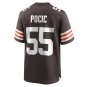 Men's Ethan Pocic Brown Cleveland Browns Game Jersey