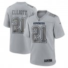 Men's Ezekiel Elliott Gray Dallas Cowboys Atmosphere Fashion Game Jersey
