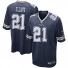 Men's Ezekiel Elliott Navy Dallas Cowboys Game Team Jersey