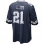 Men's Ezekiel Elliott Navy Dallas Cowboys Game Team Jersey