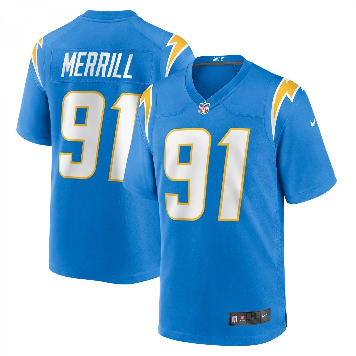 Men's Forrest Merrill Powder Blue Los Angeles Chargers Player Game Jersey