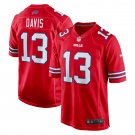 Men's Gabe Davis Red Buffalo Bills Alternate Game Jersey