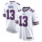 Men's Gabe Davis White Buffalo Bills Game Player Jersey