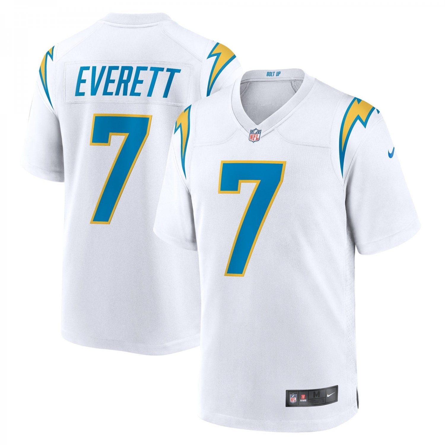 Men's Gerald Everett White Los Angeles Chargers Game Player Jersey