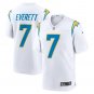 Men's Gerald Everett White Los Angeles Chargers Game Player Jersey