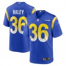 Men's Grant Haley Royal Los Angeles Rams Game Player Jersey