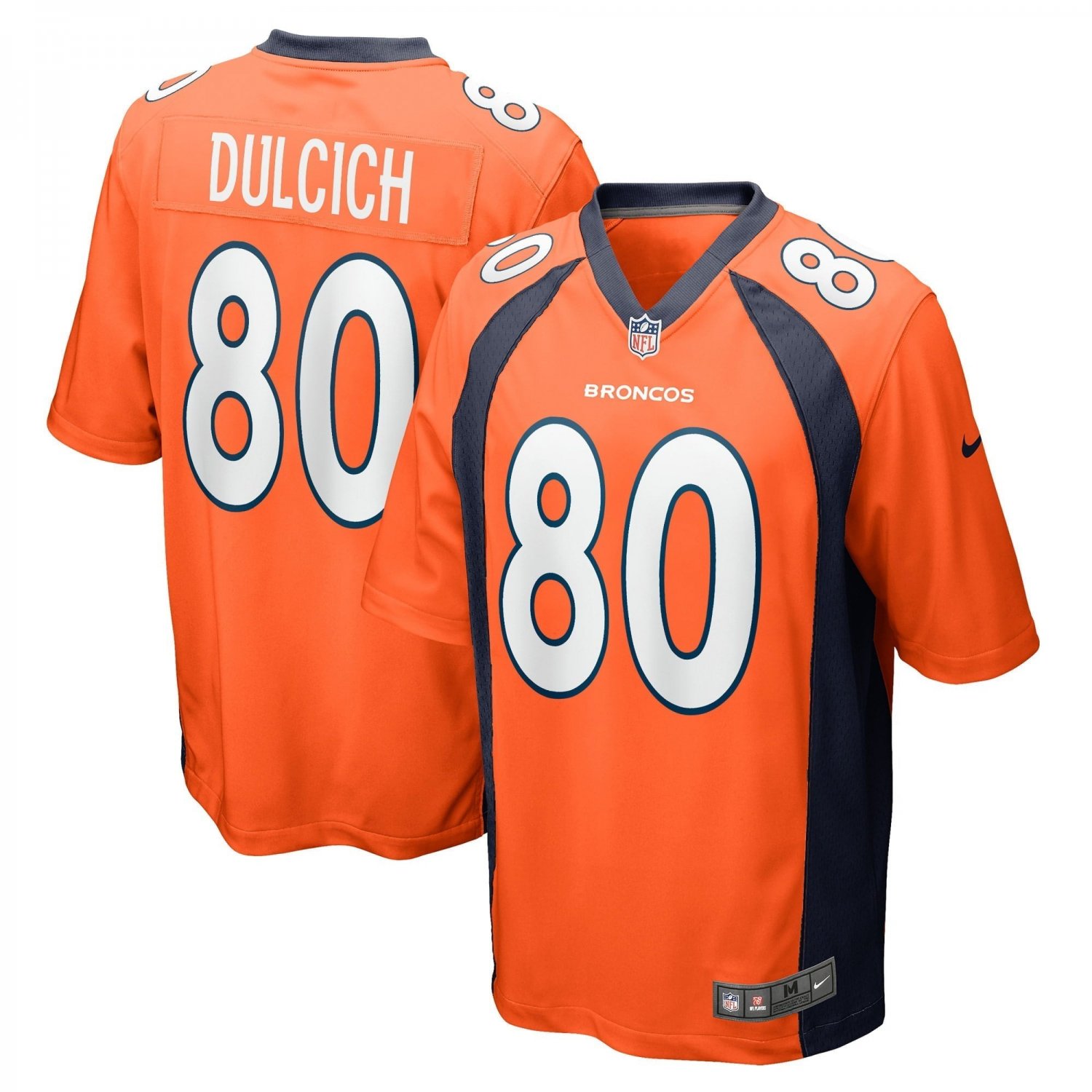 Men's Greg Dulcich Orange Denver Broncos Game Player Jersey