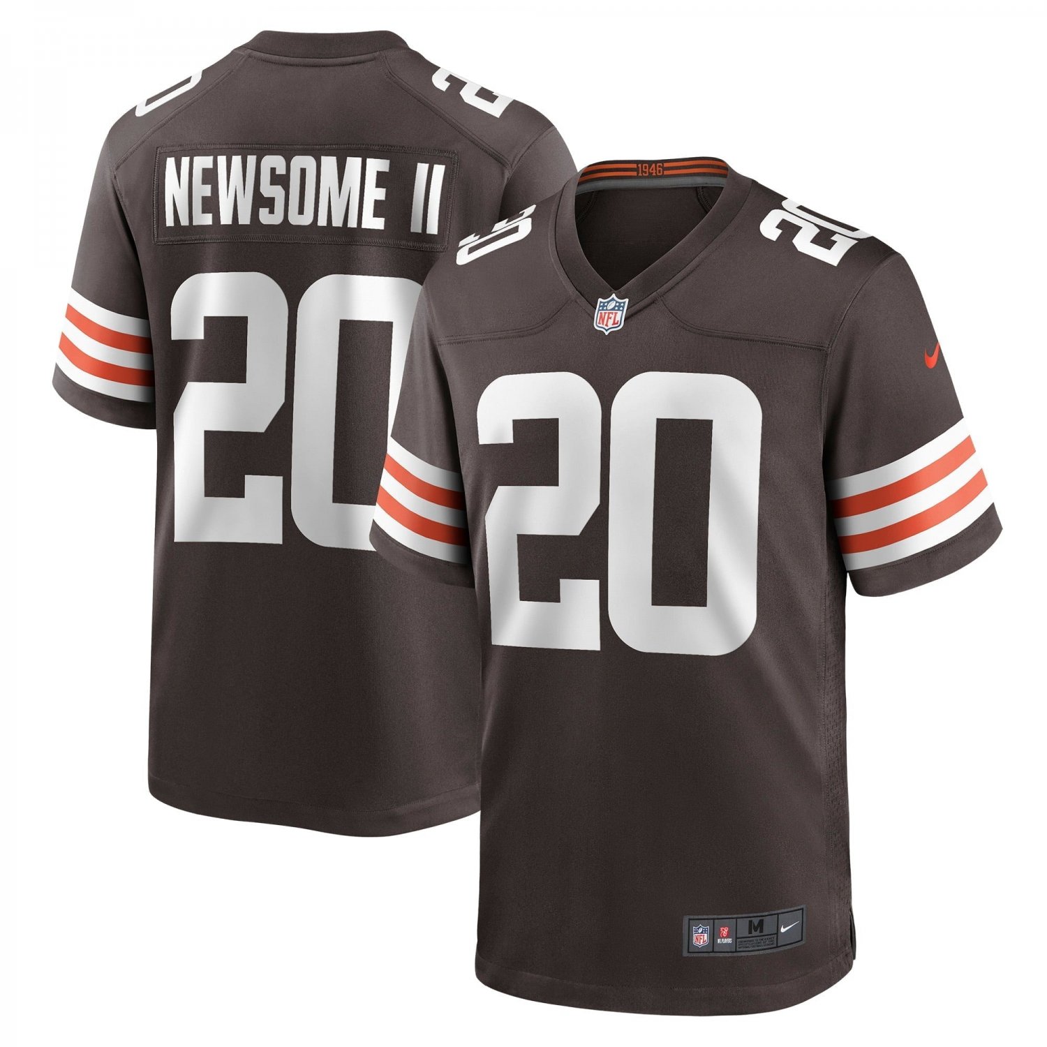 Men's Greg Newsome II Brown Cleveland Browns Game Jersey
