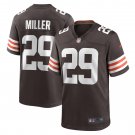Men's Herb Miller Brown Cleveland Browns Game Player Jersey