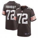 Men's Hjalte Froholdt Brown Cleveland Browns Game Player Jersey